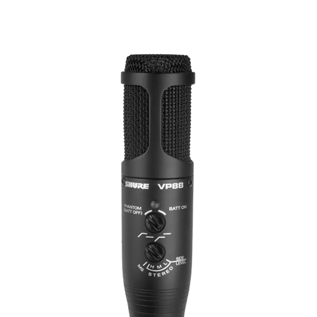 Shure VP88 Stereo Microphone, Bidirectional - front view