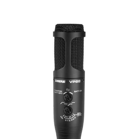 Shure VP88 Stereo Microphone, Bidirectional - front view