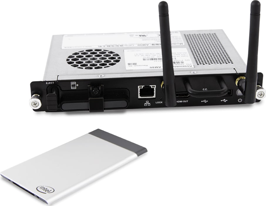 SMART AM50: iQ Appliance with Intel Compute Card for SMART Board - front view