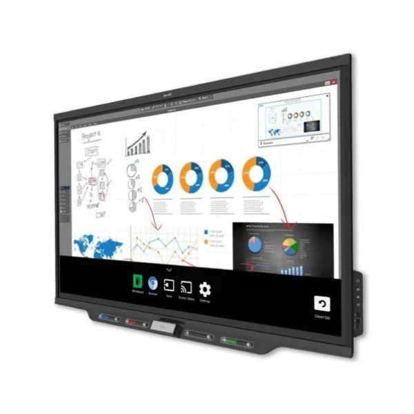 SMART SBID-7286: 86 Inch 4K UHD Interactive Display - angled view (1 of 2)