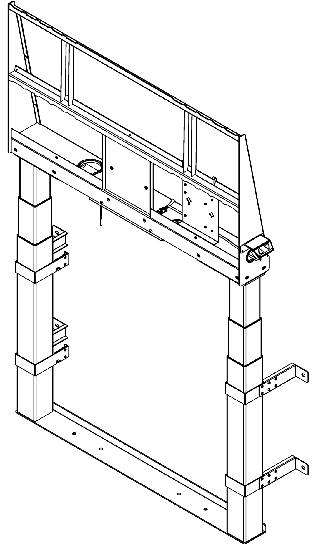 SMART WSE-510-W: Electric Height-Adjustable Wall Stand - close-up detail