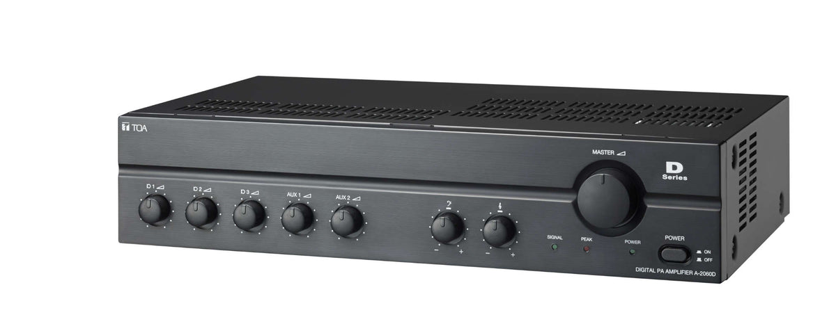 TOA A-2030D-AS digital PA amplifier - angled view