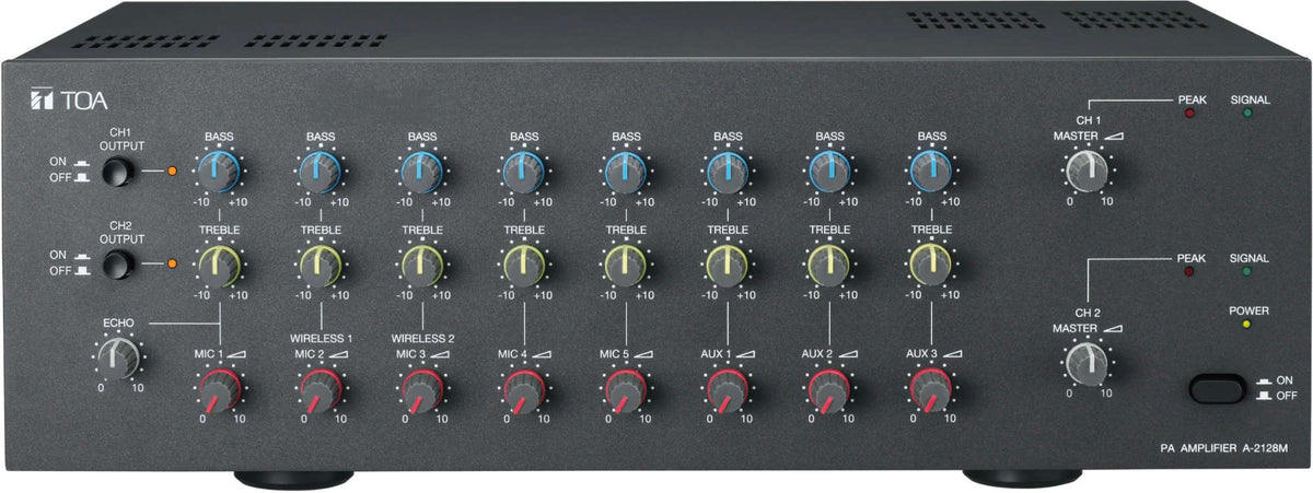 TOA A-2128M-AS mixer power amplifier - front view
