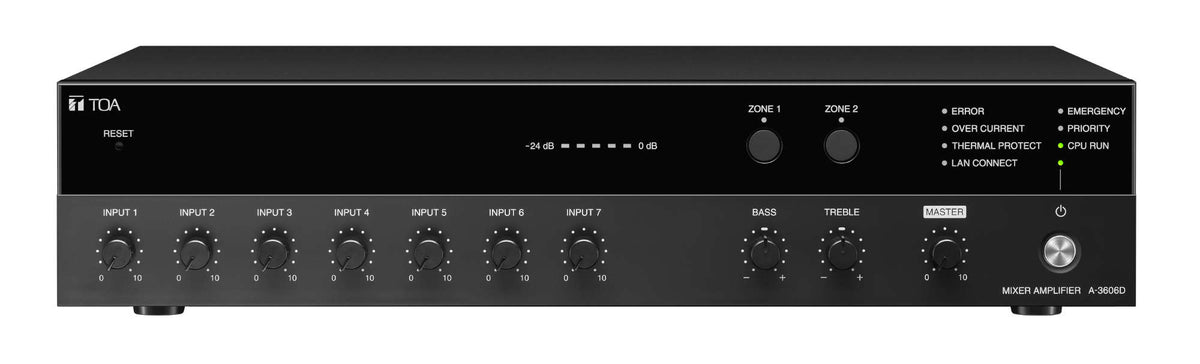 TOA A-3648D digital mixer amplifier - front view