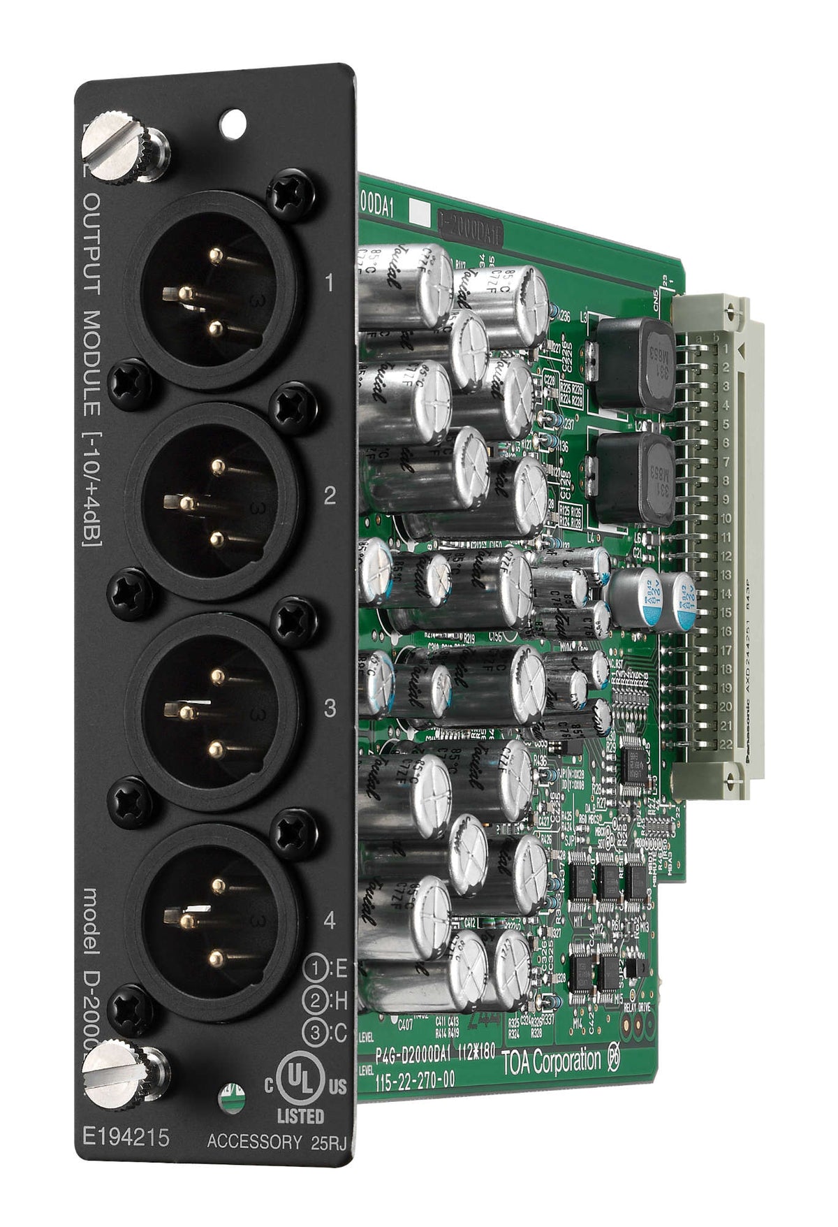 TOA D-2000DA1 line output module - front view