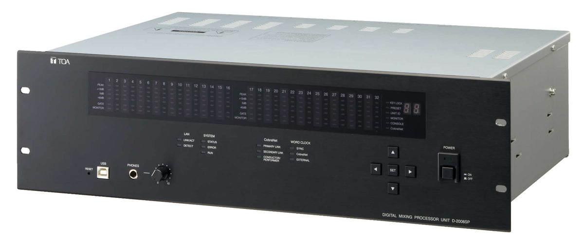 TOA D-2008SP digital mixing processor unit - angled view