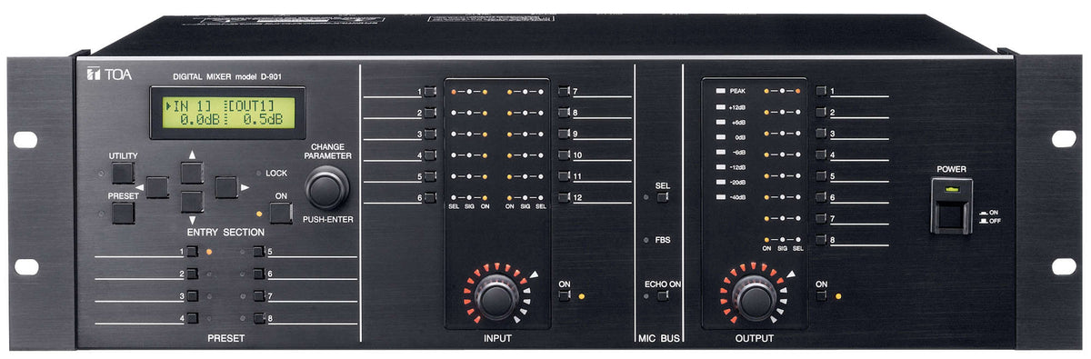 TOA D-901 digital mixer - front view