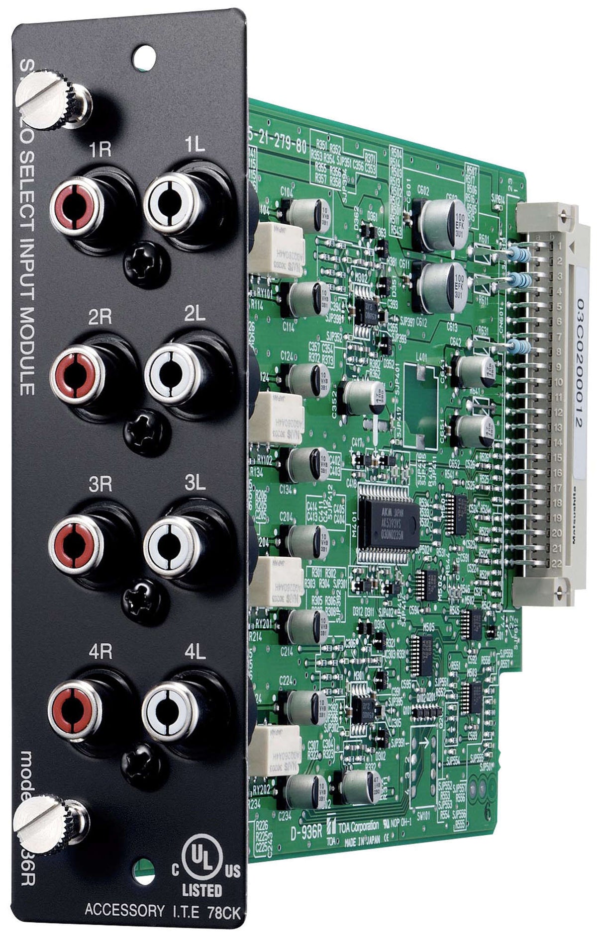 TOA D-936R stereo select input module - front view