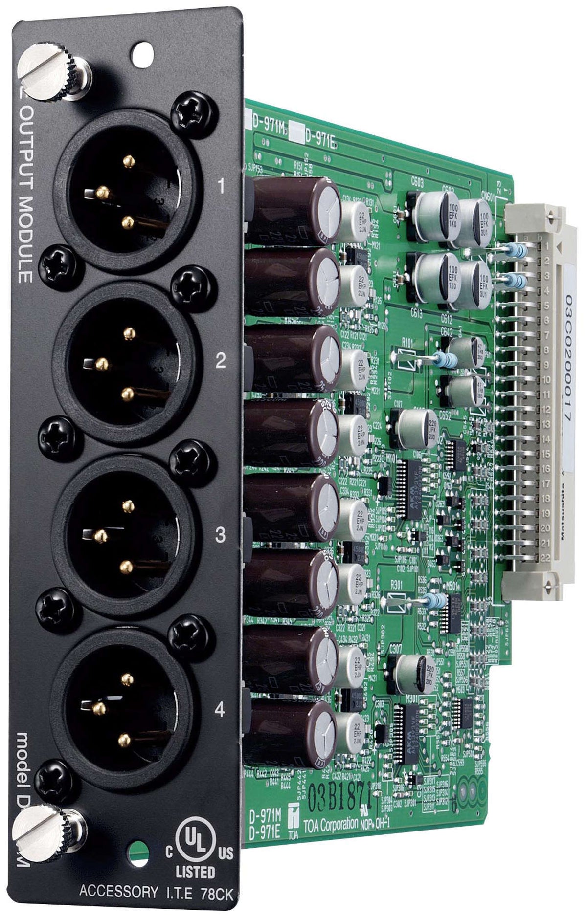 TOA D-971M line output module - front view