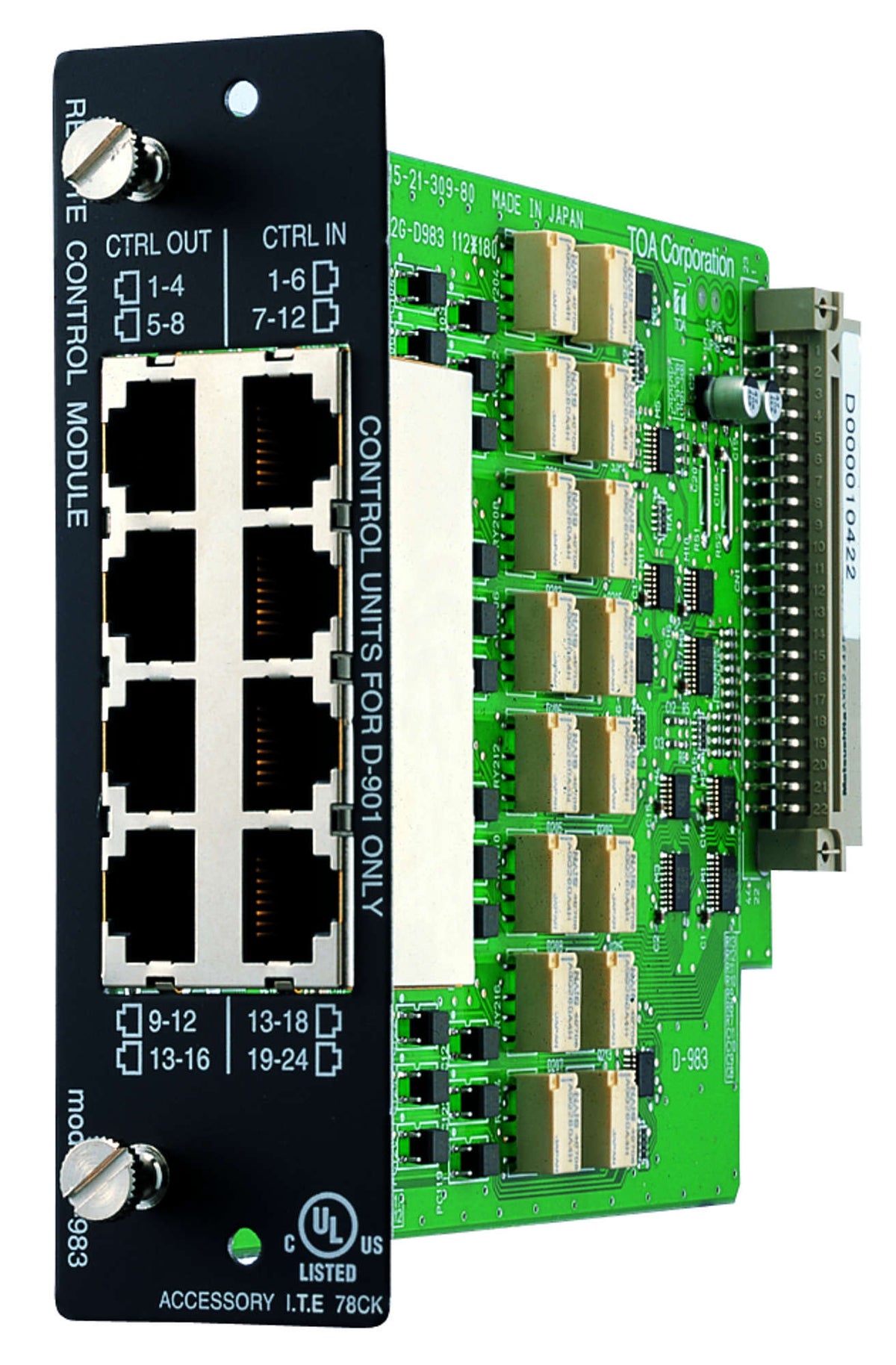 TOA D-983 remote control module - front view