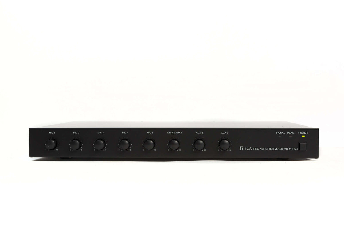 TOA MX-113-AS pre-amplifier mixer - front view