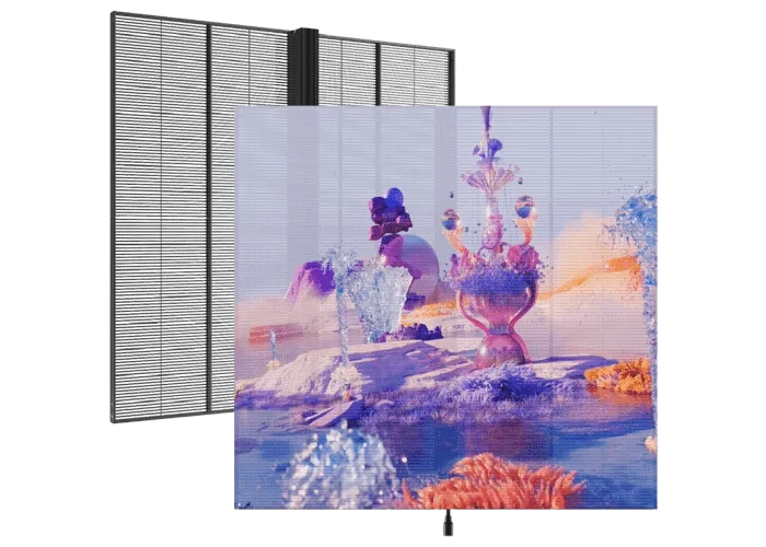 Unilumin Umesh UVF Series Glass Facade Transparent LED Display - front view