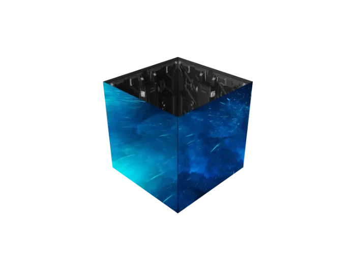 Unilumin XC Cube and Corner Creative Rental LED Display - front view