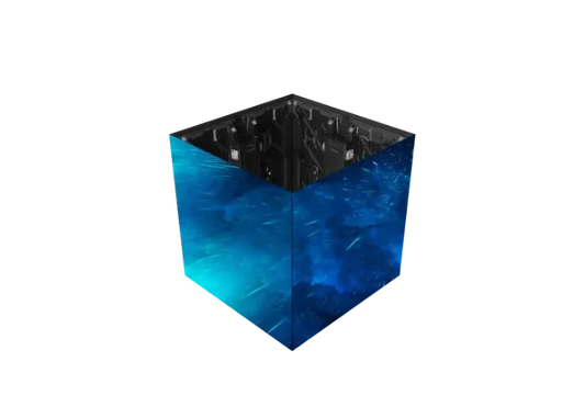 Unilumin XC Cube and Corner Creative Rental LED Display - front view
