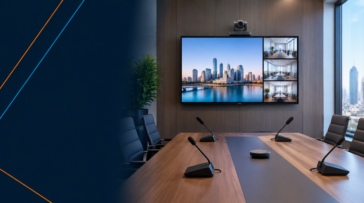 PTZ Camera Systems for Video Conferencing hero banner — PTZ Camera Systems for Corporate AV's professional AV integration services across India