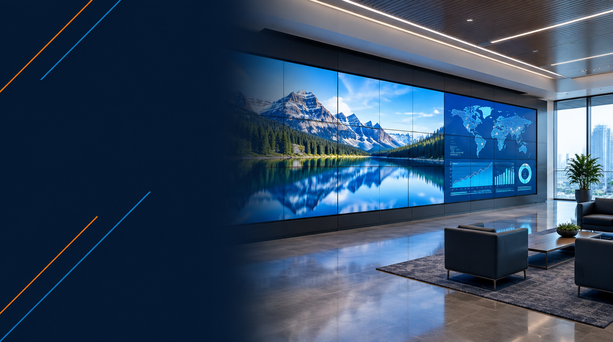 Video Wall Solutions in India hero banner — Video Walls for Corporate AV's professional AV integration services across India