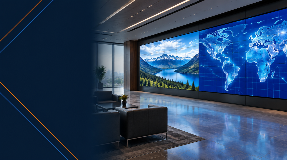 LCD Video Wall Solutions in India hero banner — LCD Video Walls for Corporate AV's professional AV integration services across India