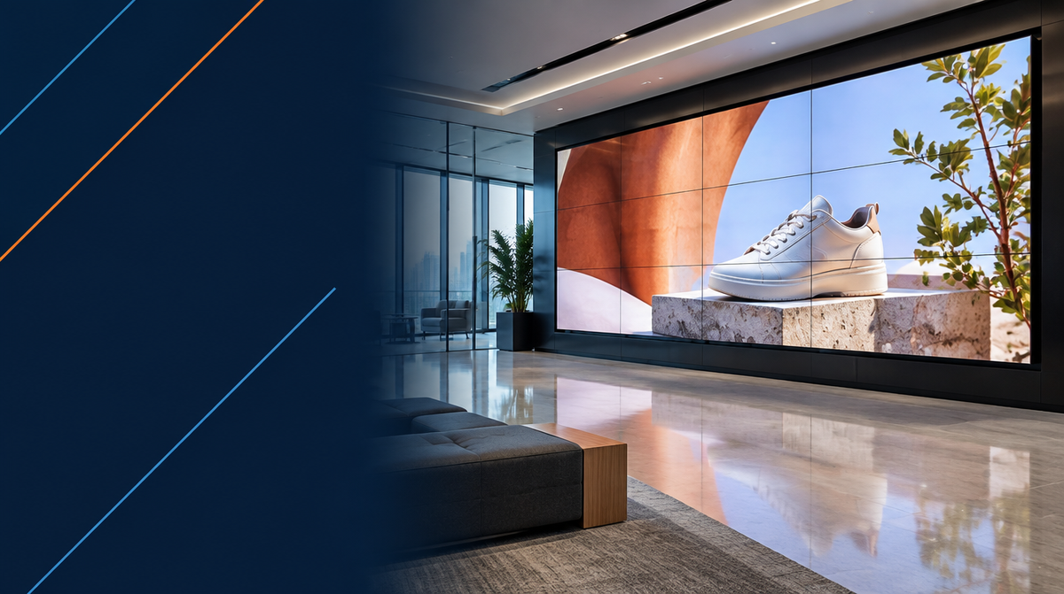 Retail Video Wall Solutions in India hero banner — Retail Video Walls for Corporate AV's professional AV integration services across India