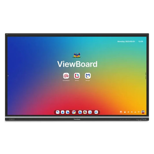 ViewSonic IFP7551 75 Inch 4K Android 14 Display with 50 Point Touch - front view