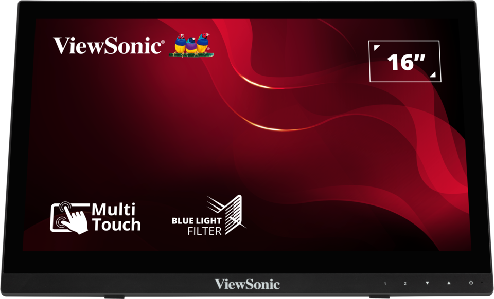 ViewSonic TD1630-3 16 Inch 10 Point Touch Screen Monitor - front view