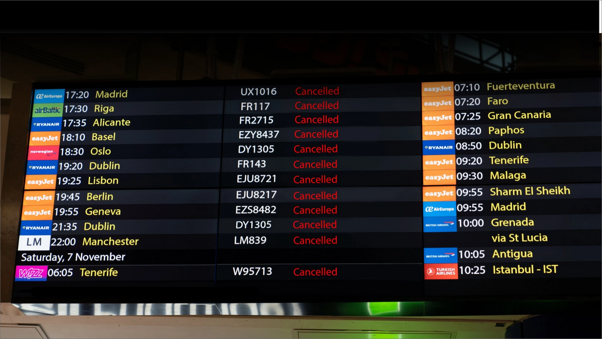 Xtreme Media FIDS Flight Information Display Software - front view
