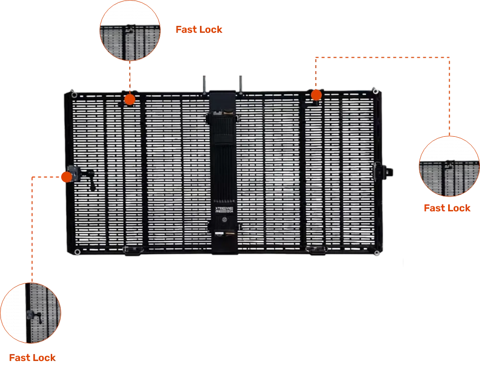 Xtreme Media Orion Lightweight Transparent Rental LED Display - product view 4