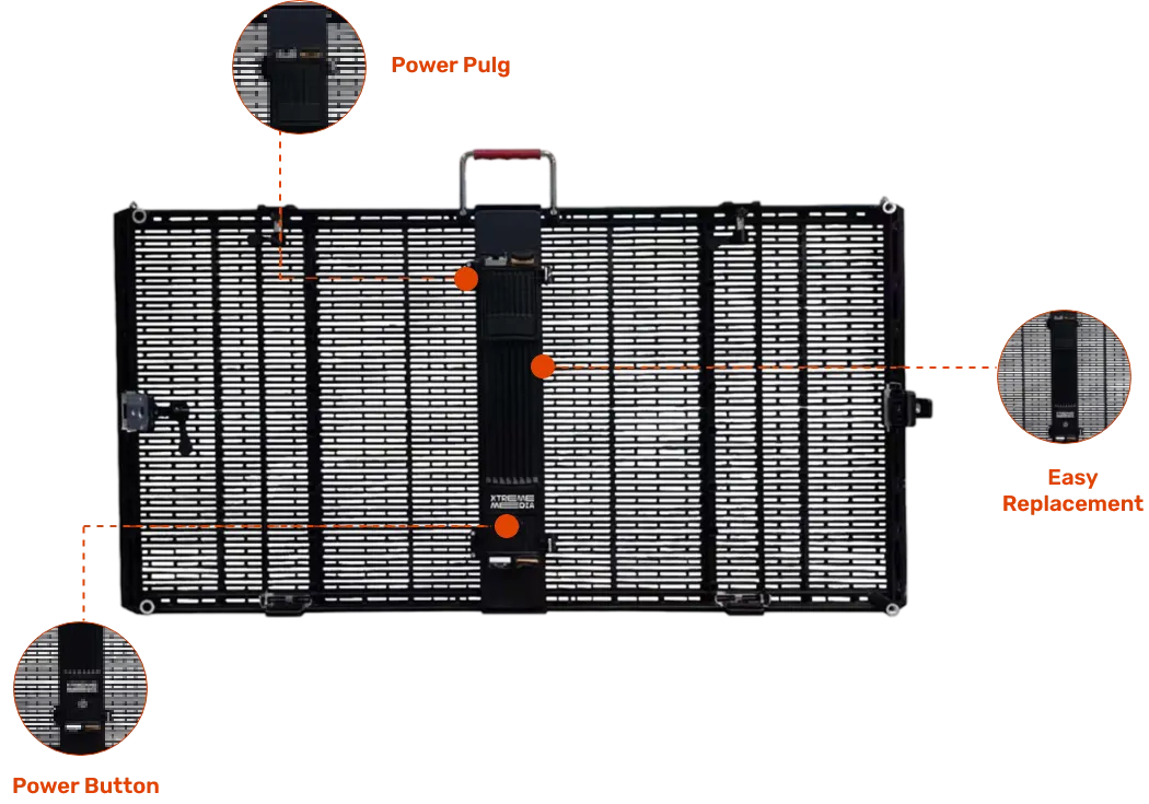 Xtreme Media Orion Lightweight Transparent Rental LED Display - product view 6