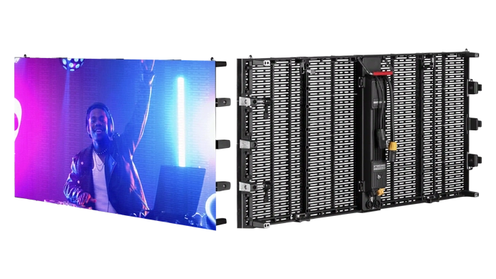 Xtreme Media Orion Lightweight Transparent Rental LED Display - front view