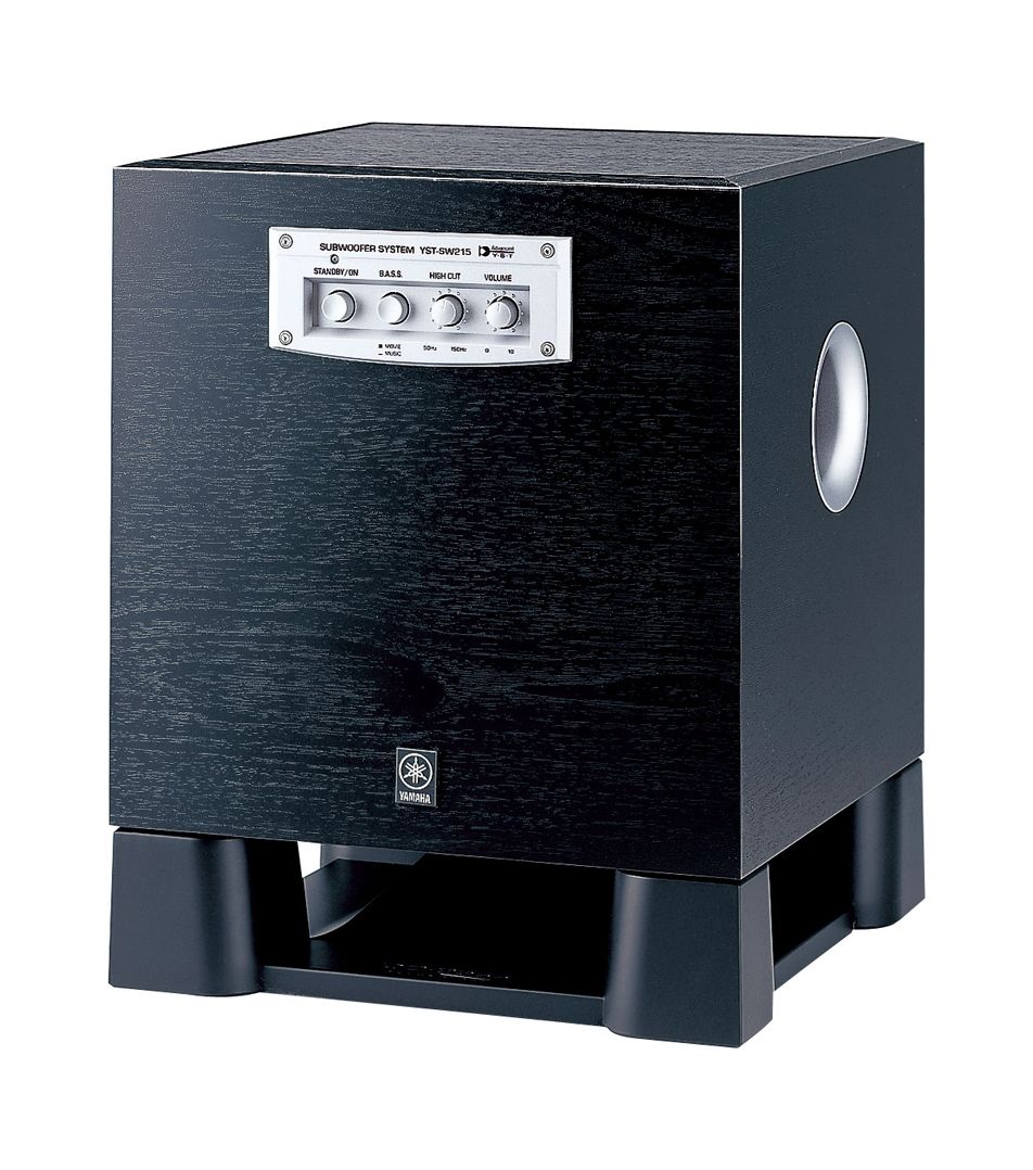 Yamaha YST-SW215 Advanced YST Powered Subwoofer with QD-Bass - front view