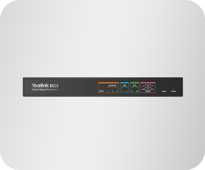 Yealink AP08 Dante digital signal processor - front view