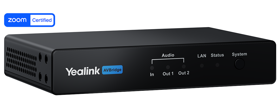 Yealink AVBridge Compact Audio Box and A/V Signal Extender - front view