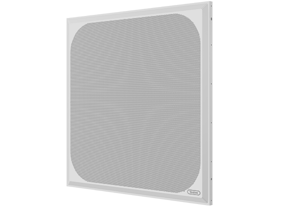 Yealink CM50 Dante beamforming ceiling microphone - angled view