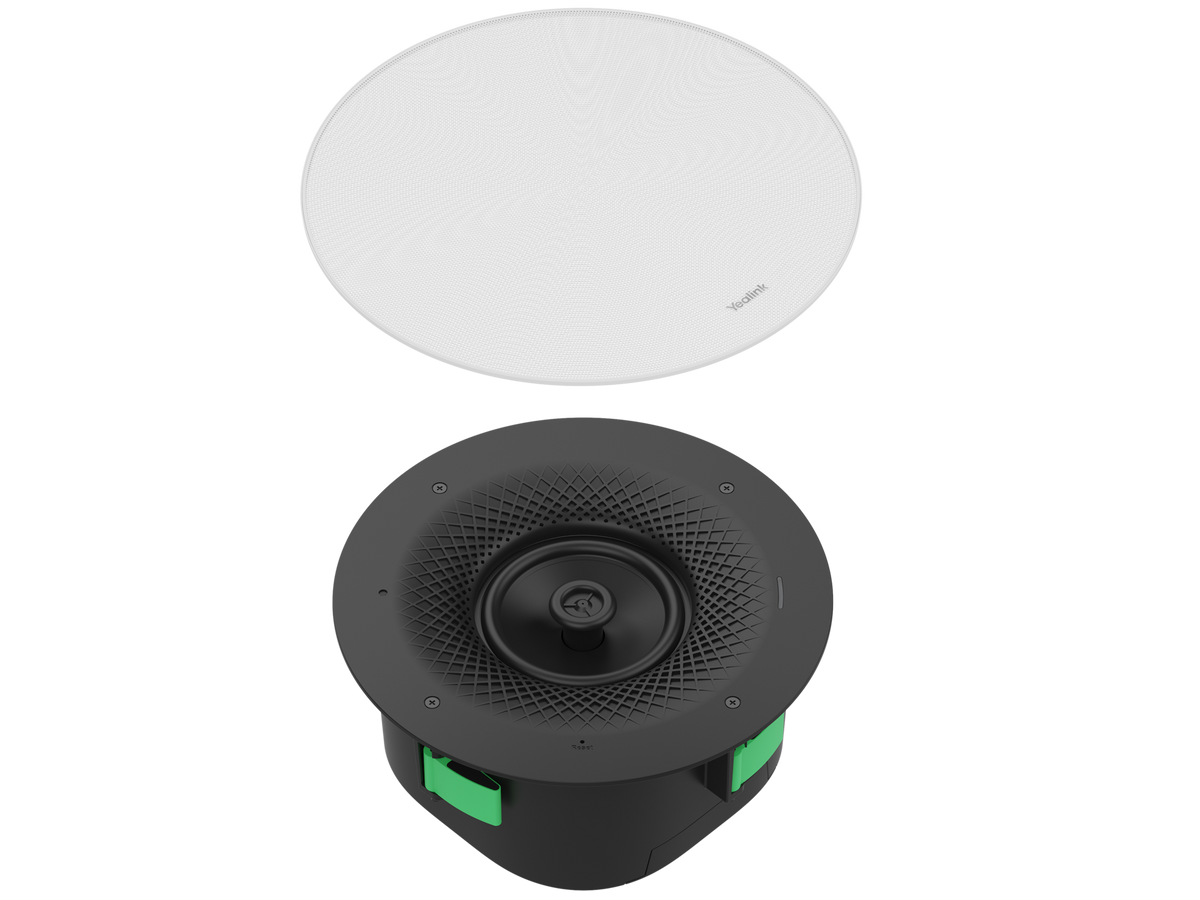 Yealink CS10-D Dante ceiling loudspeaker - angled view
