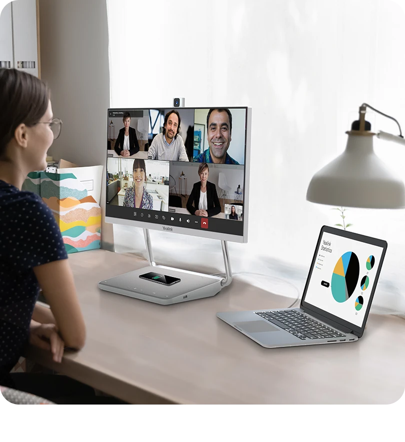 Yealink DeskVision A24 All-in-One Desktop Collaboration Display - front view