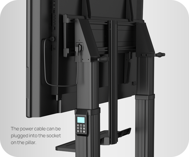 Yealink MB-FS-Lift Motorized Floor Stand for Yealink Displays - product view 2