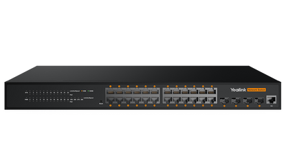Yealink RCH240 managed PoE+ AV switch - angled view